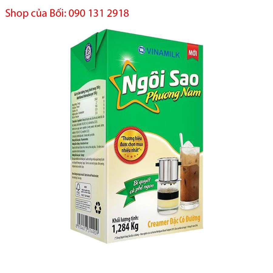 Sữa đặc Vinamilk Ngôi Sao Phương Nam màu xanh lá 1284G