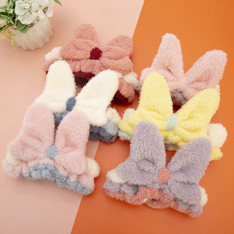 Băng đô nơ to rửa mặt cài tóc skincare vải mềm cute dễ thương đẹp xinh sang chảnh cá tính Hàn Quốc thời trang nữ