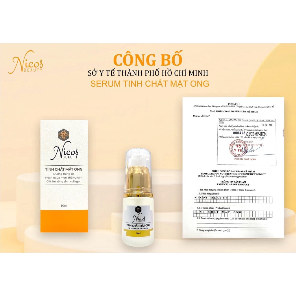 [CHÍNH HÃNG] SERUM TINH CHẤT MẬT ONG NICOS BEAUTY THANH NHI 10ML