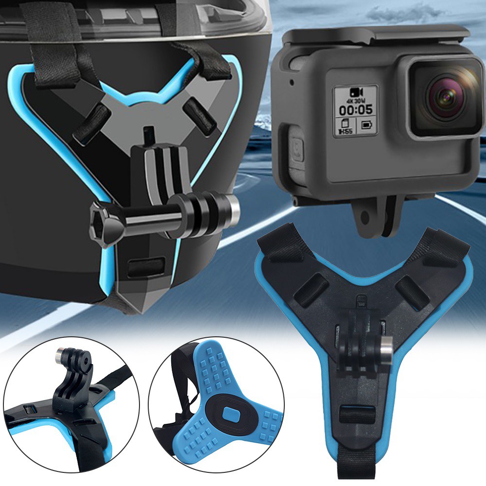 Gắn Gopro vào cằm mũ xe máy