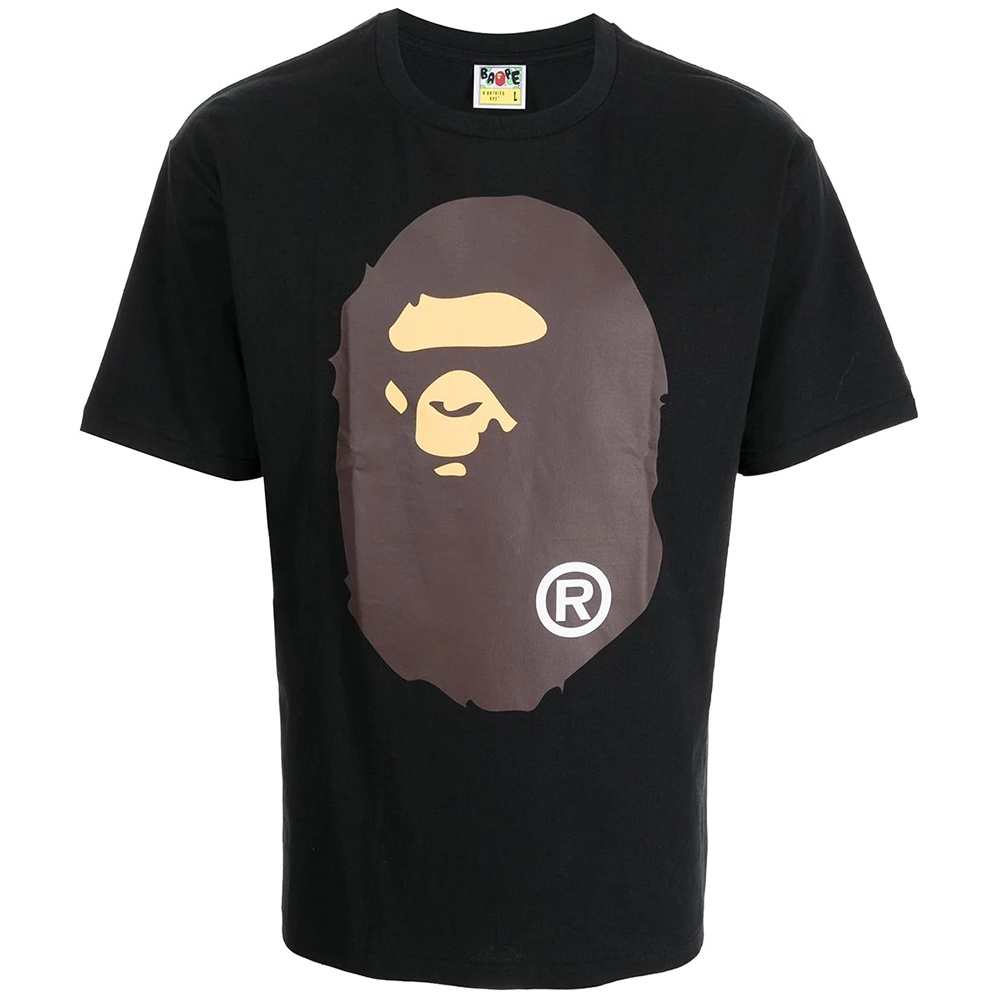 Áo thun Cotton 2 mặt in chữ A Bathing Ape Bape cá tính cho nam
