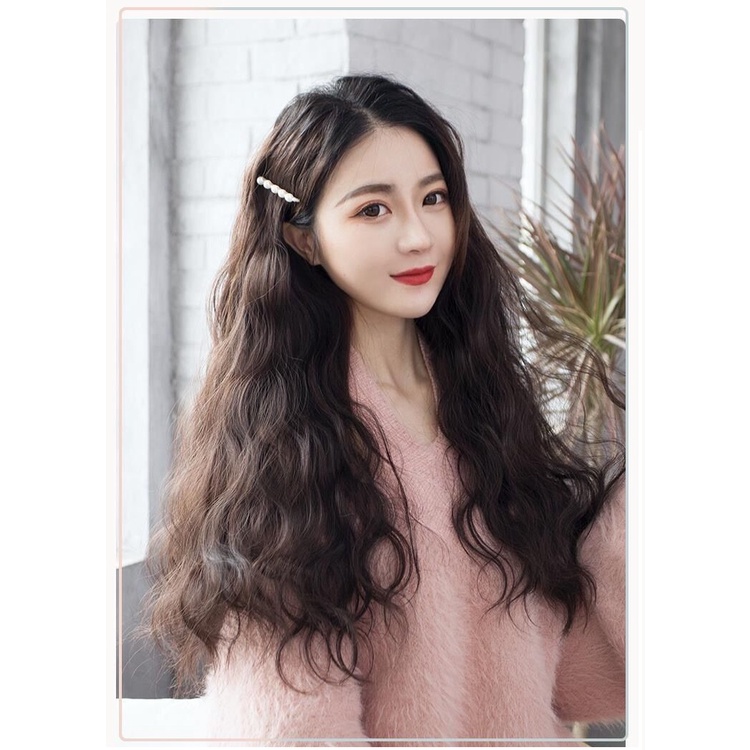 Set 3 dải tóc giả nữ kẹp xoăn sóng cao cấp làm dày tóc dài 45, 55cm