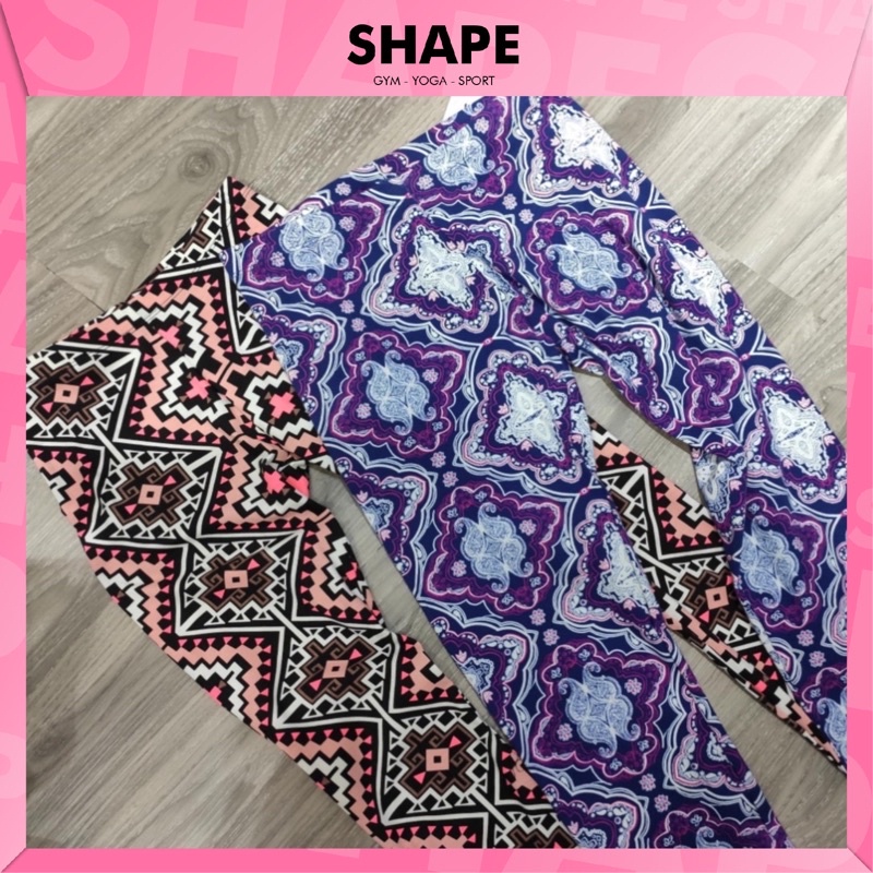 Quần legging nữ Charlotte họa tiết [QD134]