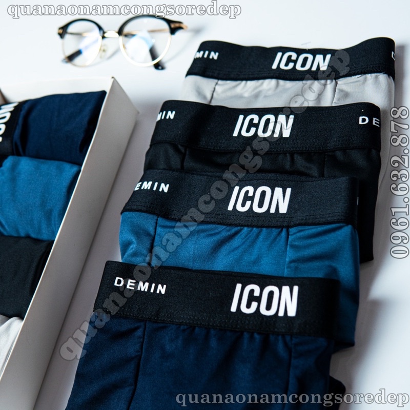 {Sale} Quần sịp tam giác I.C.O.N vải thun lạnh, co giãn 4 chiều, thấm hút mô hôi, Không bai không xù