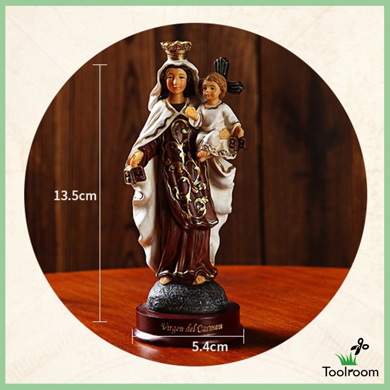 Toolroom Resin Catholic Our Lady Of Grace Virgin Mary Madonna Statue Figurine Decor