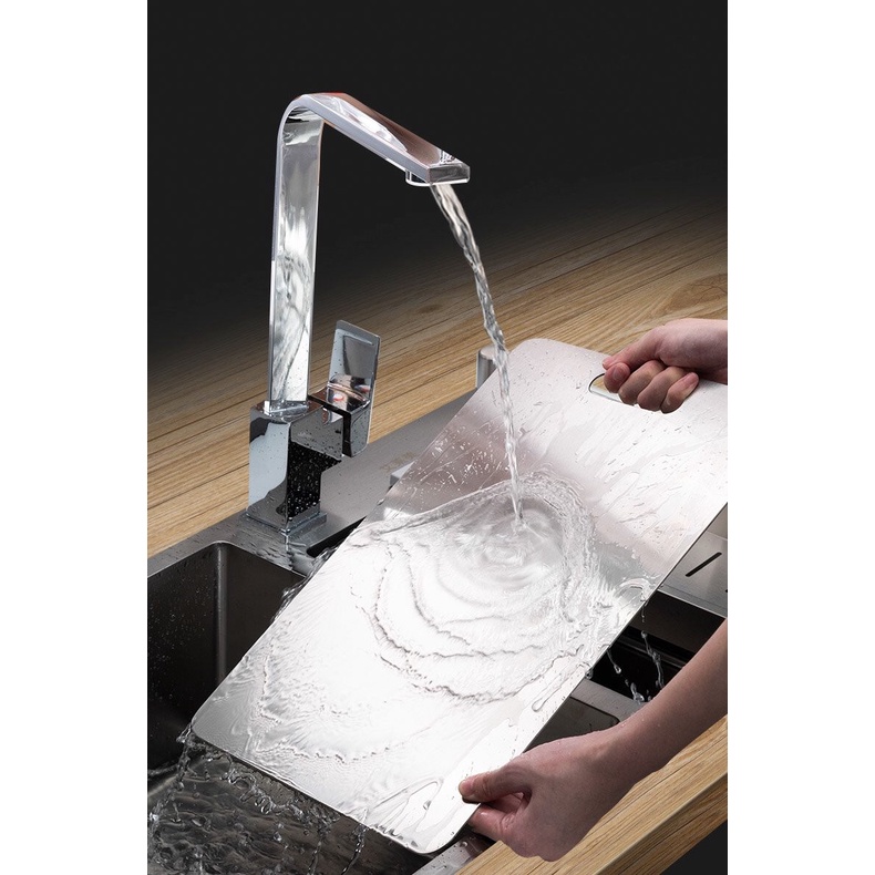 Thới inox 304 kháng khuẩn, thớt inox 2 mặt cao cấp, thới Gihome size lớn