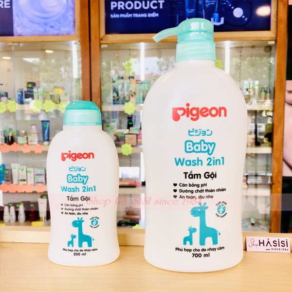 TẮM GỘI PIGEON - Baby Wash 2in1 Jojoba