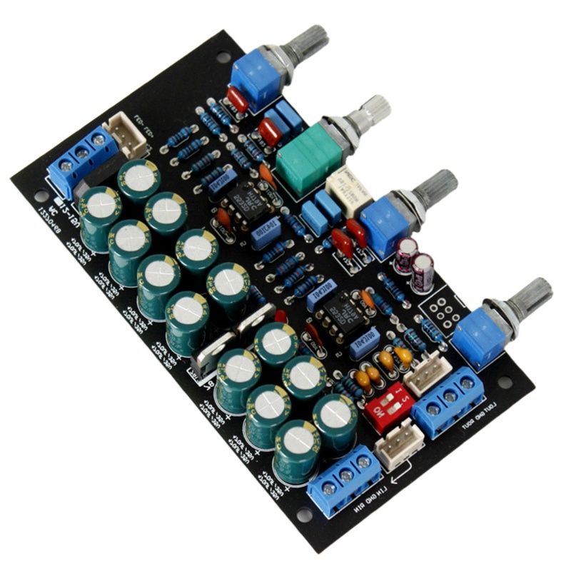 NERV JJRC5532 OP AMP Preamp Amplifier Tone Board Treble Mid Bass Volume Control Tone Preamplifier