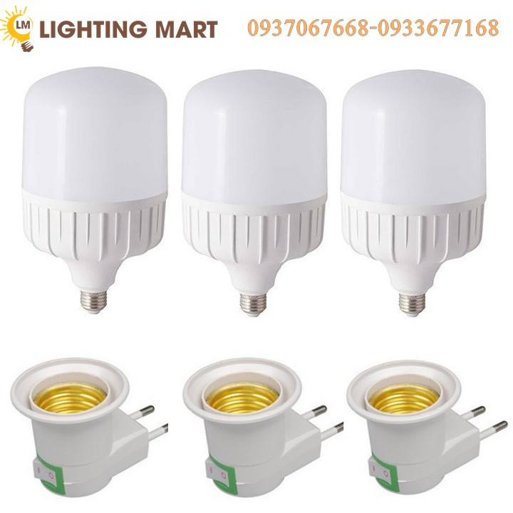 COMBO 03 ĐÈN LED BÚP 30W + TẶNG 03 ĐUÔI ĐÈN CÔNG TẮC E27 - ĐÈN LED TIẾT KIỆM ĐIỆN