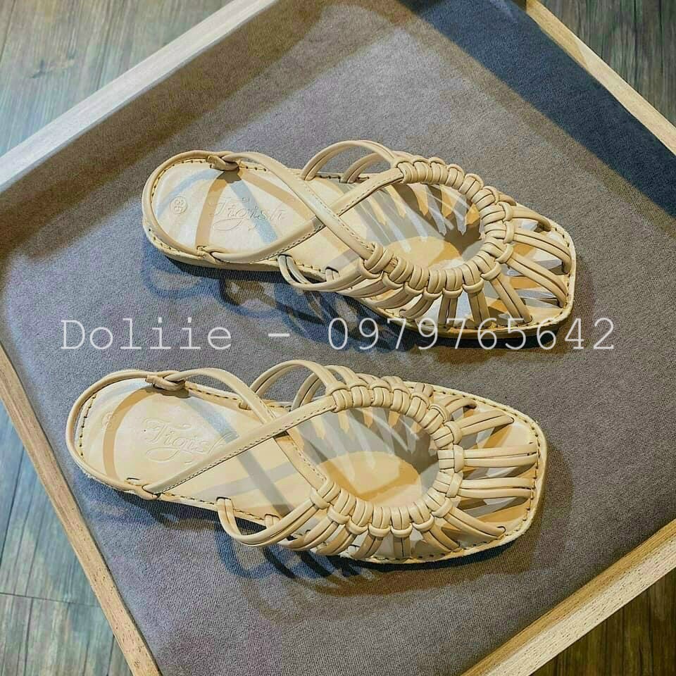 Doliie - Sandal Nữ Đế Bệt - Sandal Nữ Quai Mảnh Chiến Binh - Sandal Mũi Nhọn - Sục Bít Mũi Quai Rọ Đế Bệ