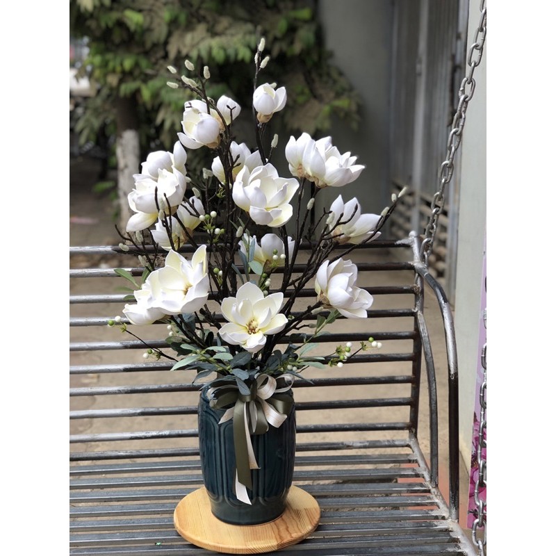 Bình hoa Mộc Lan trắng siêu sang NT