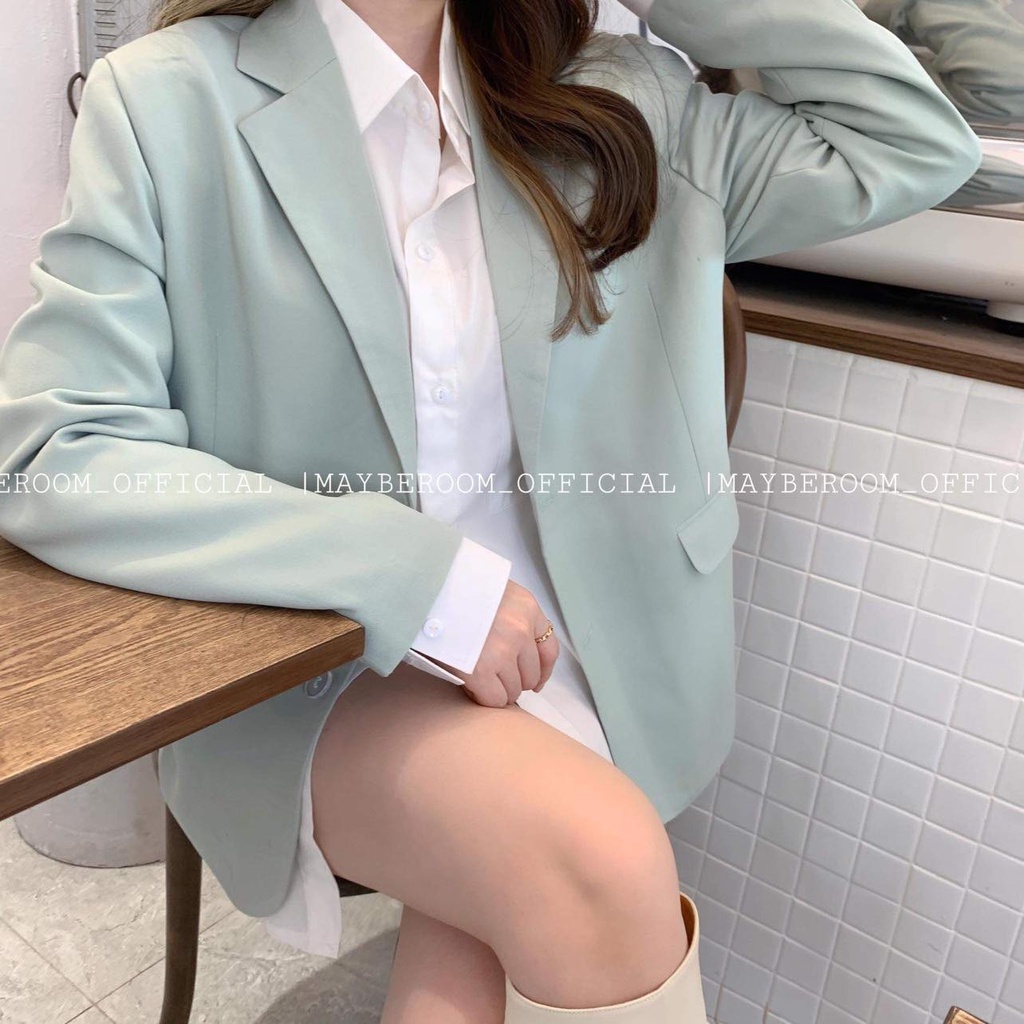 Áo xanh mint có lót Minmin blazer Mayberoom | WebRaoVat - webraovat.net.vn