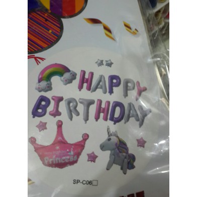 Bộ Bóng Chữ Trang Trí Happy Birthday + Full Phụ Kiện (TẶNG KÈM BƠM BÓNG VÀ BĂNG DÍNH 2 MẶT)