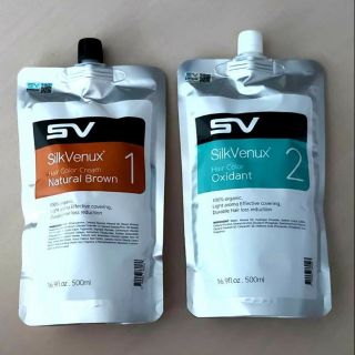 Thuốc nhuộm phủ bạc thảo dược cao cấp SV SILKVENUS.☎☎0703565310
- Xuất xứ : Hàn Quốc
- Dung tích : 500ml × 2
  ***