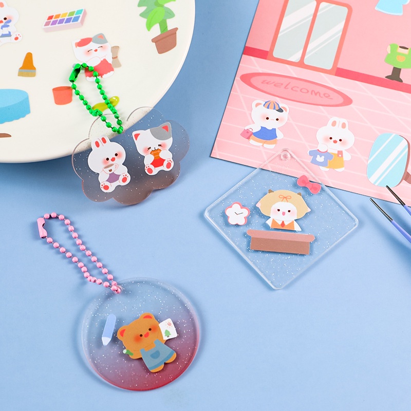 Miếng Dán Trang Trí Họa Tiết Hoạt Hình Goo Kiểu Hàn Quốc Dễ Thương DIY