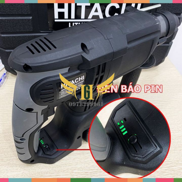 [ CHÍNH HÃNG ] Máy Khoan Đục Bê Tông Hitachi 118V, không chổi than 2 Pin+Tặng Mũi Khoan Đục Như Hình