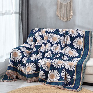 Khăn trải sofa , trải bàn trang trí Vintage hoa cúc cho sofa xinh xắn, sang trọng