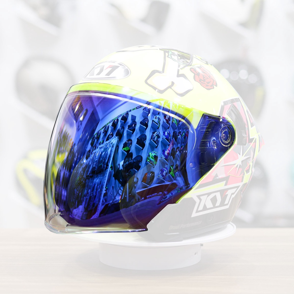 Kính Nón KYT NFJ Gương Revo Xanh Nhạt Đi Ngày Đêm