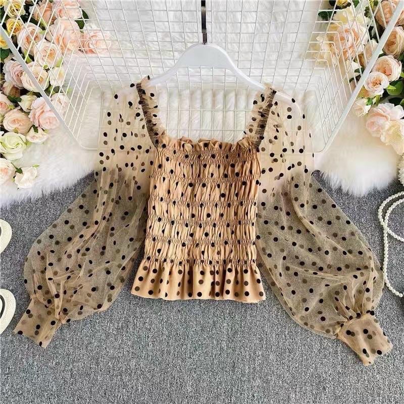 Áo voan lưới chun dãn bi  [HOT NHẤT] chất siêu xịn