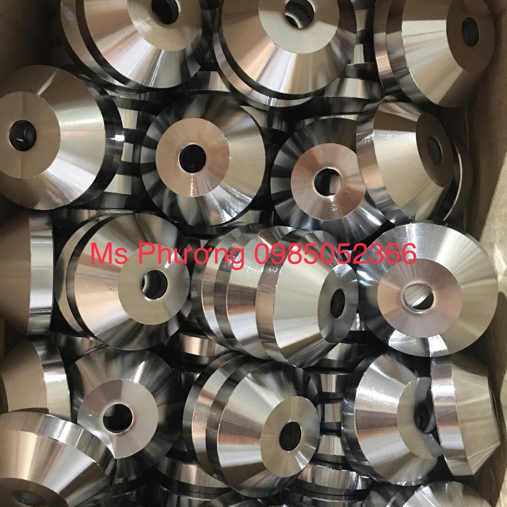 Chân tăng chỉnh phi 60 đế đúc, mạ crom ren M12-M16, chân tăng chỉnh chiều cao