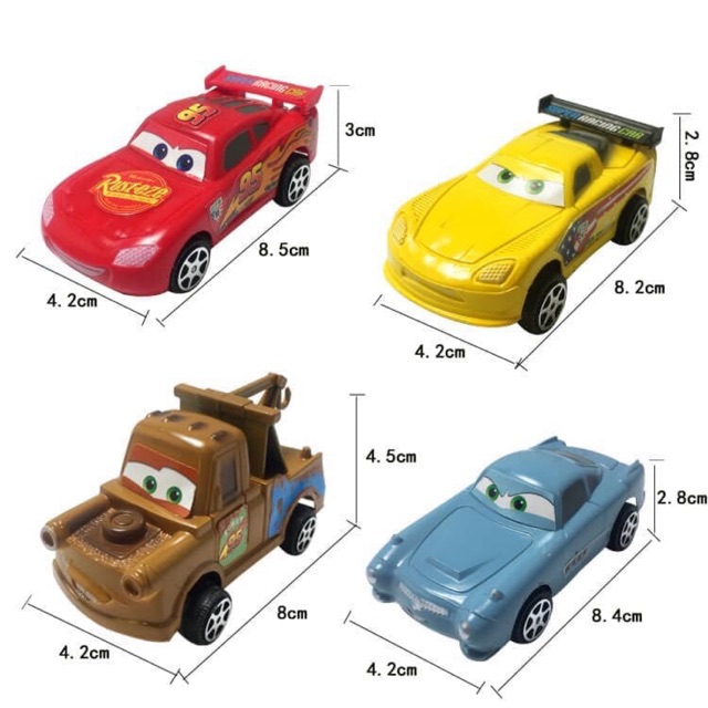 Ô tô set 4 cái trang trí, đồ chơi