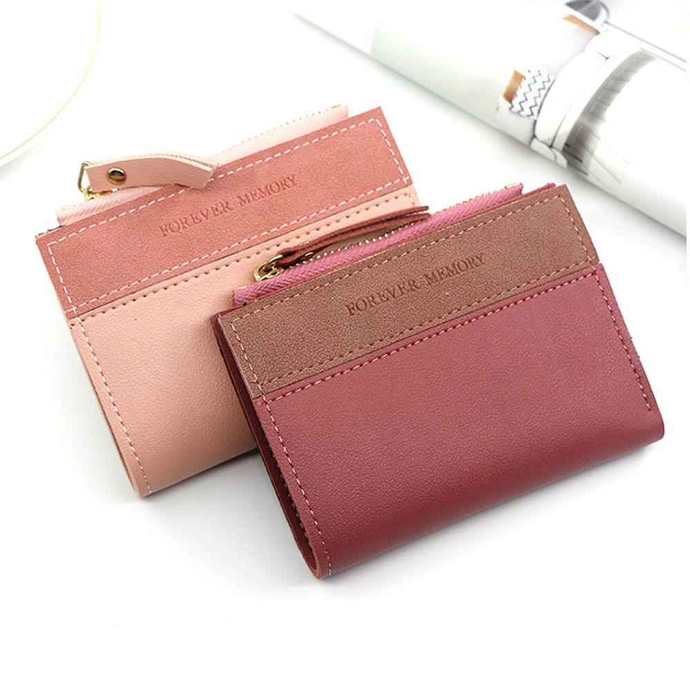 Ví Da PU Dáng Ngắn Có Khóa Kéo Phong Cách Công Sở Thời Trang Cho Nam