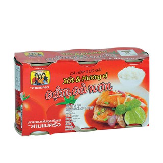 Cá nục xốt cà 3 cô gái lốc 3 lon x 155g chính hãng