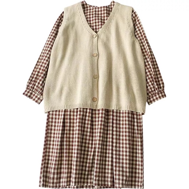 Set váy kèm áo len