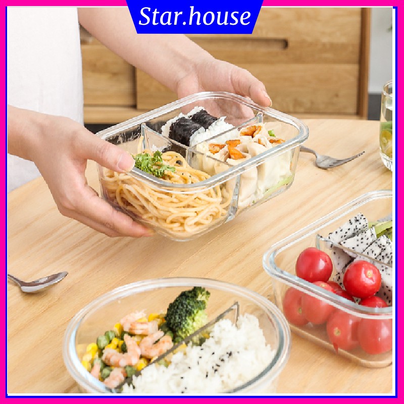 Combo 2 hộp cơm thủy tinh 680ML+410ML