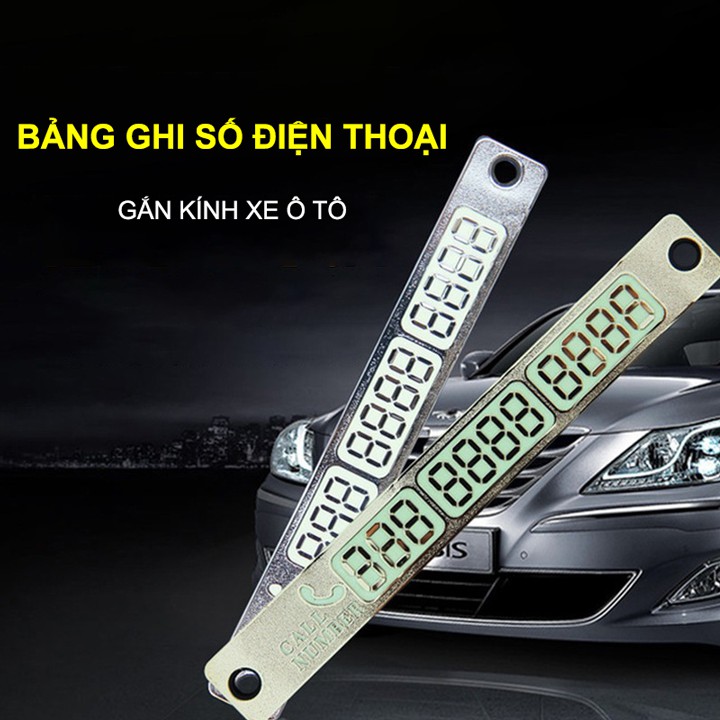 Bảng ghi số điện thoại gắn kính xe ô tô