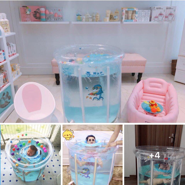 (Tặng Quà) Bể Bơi Thành Cao 80x80 Doctor Dolphin CHÍNH HÃNG Kèm Nhiều Phụ Kiện