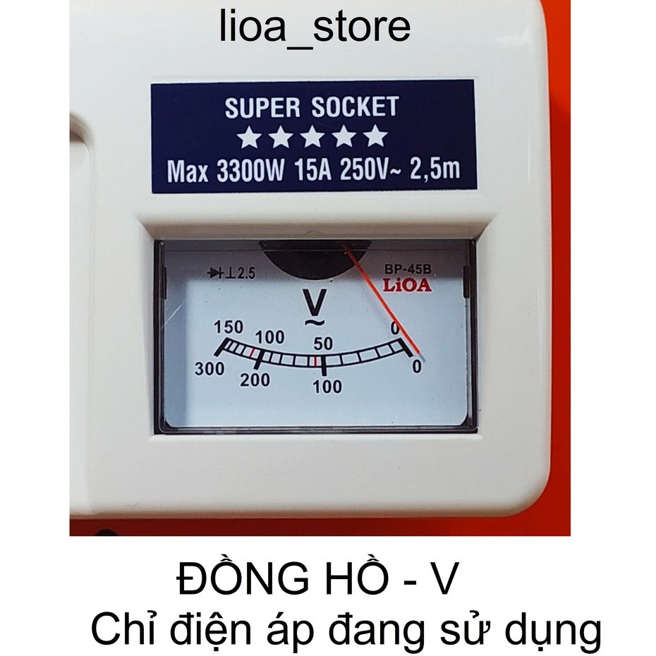 Ổ CẮM LiOA 4 ĐA NĂNG -  ĐỒNG HỒ V .