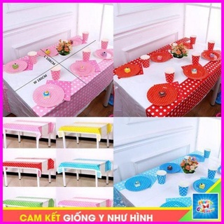 Khăn trải bàn trơn nilon 1 màu #TrangTriSinhNhat