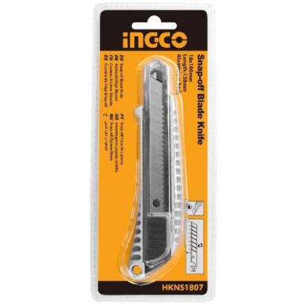 Dao rọc giấy 61mm INGCO HKNS1807 + kèm 1 lưỡi SK5