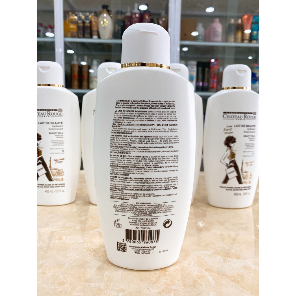 (400ml Pháp) DƯỠNG THỂ LOTION TRẮNG DA CHATEAU ROUGE PARIS LAIT DE BEAUTÉ PHÁP