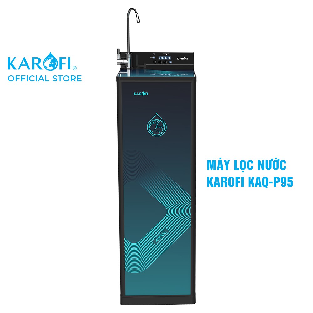 Máy lọc nước sạch KAROFI KAQ-P95, dung tích 6L với 10 lõi lọc Smax và công nghệ kết nối wifi từ xa - Bảo hành 36 tháng