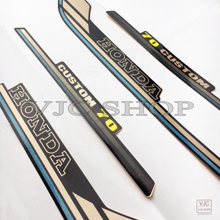 BỘ TEM XE CUB 82 C70 XANH TÍM - 91130094