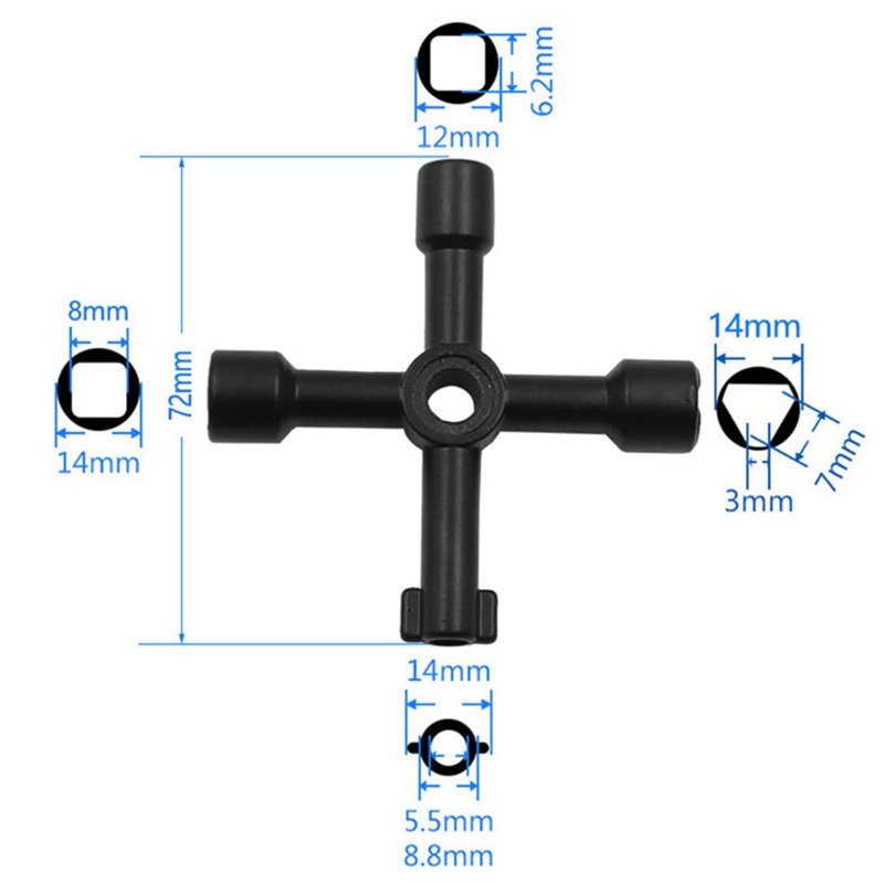 Dụng Cụ Mở Khóa Đa Năng 4 Chiều kiss for Key