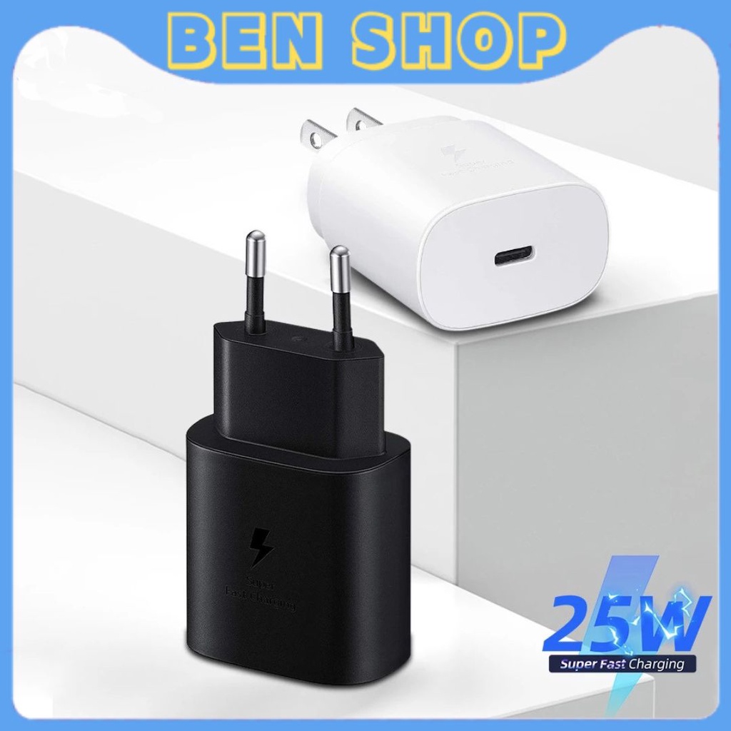 Bộ Sạc Nhanh 25W Củ Cáp Sạc SS Note 10 Note 20 A70 A71 A80 A90 S20 S20+ S20Ultra- PHỤ KIỆN BEN