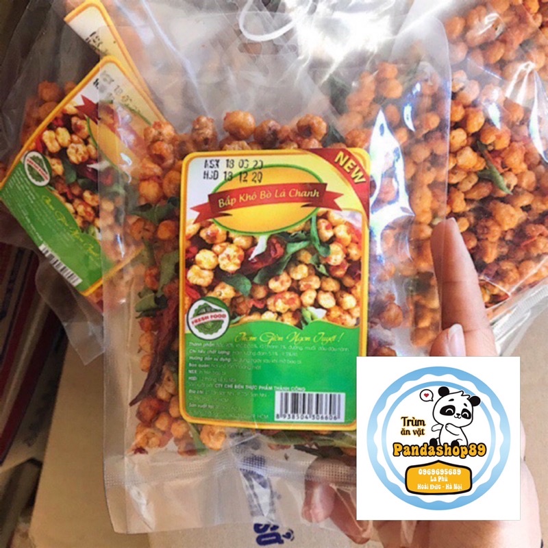 Bắp khô bò lá chanh ngon -gói 100g