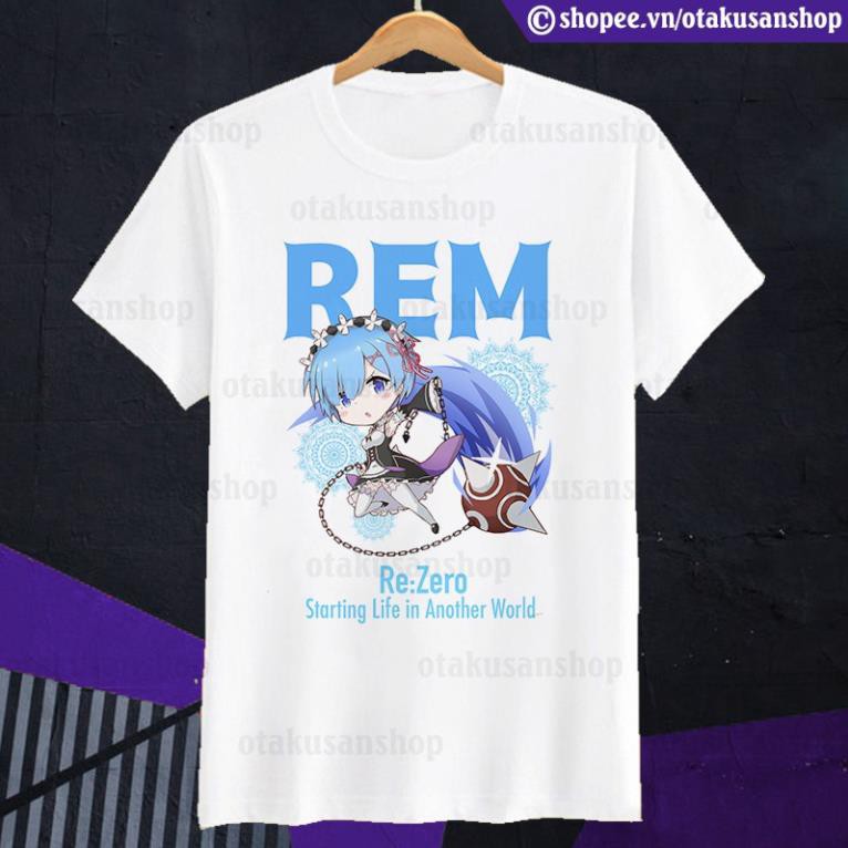 Áo thun anime Re:Zero Rem Chibi ngắn tay