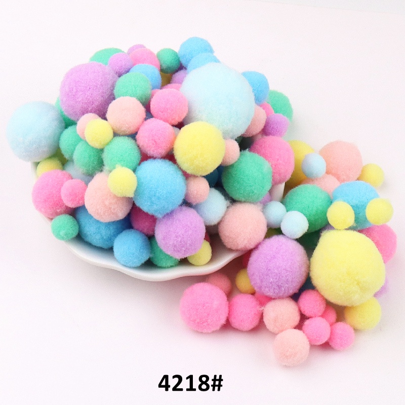 Set 135 Quả Bông Mềm Nhiều Màu Kích Thước 10/15/20/25/30mm Dùng Để May Vá Thủ Công