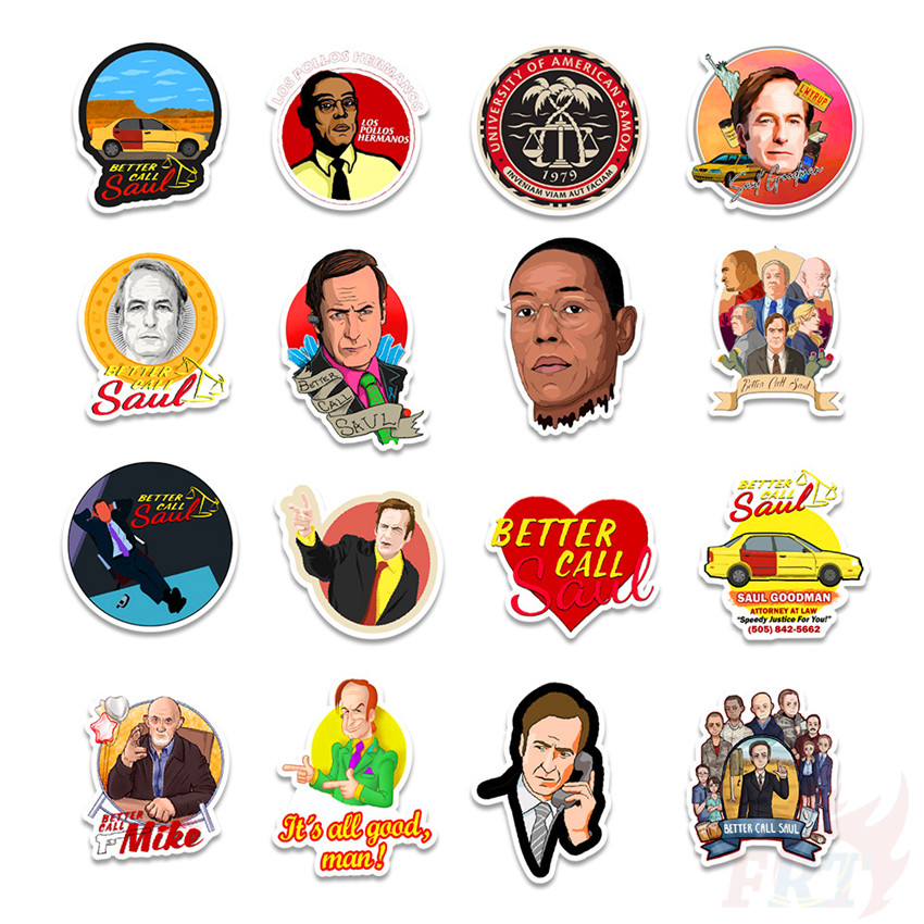 Set 50 miếng dán chống thấm nước thời trang phong cách Better Call Saul Series 03 DIY
