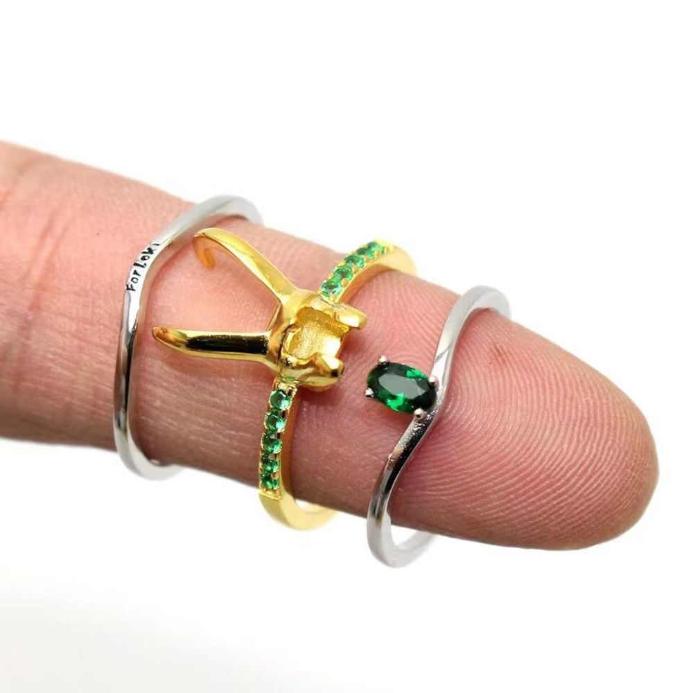 Nhẫn đeo ngón tay phong cách Loki sáng tạo cho nam và nữ