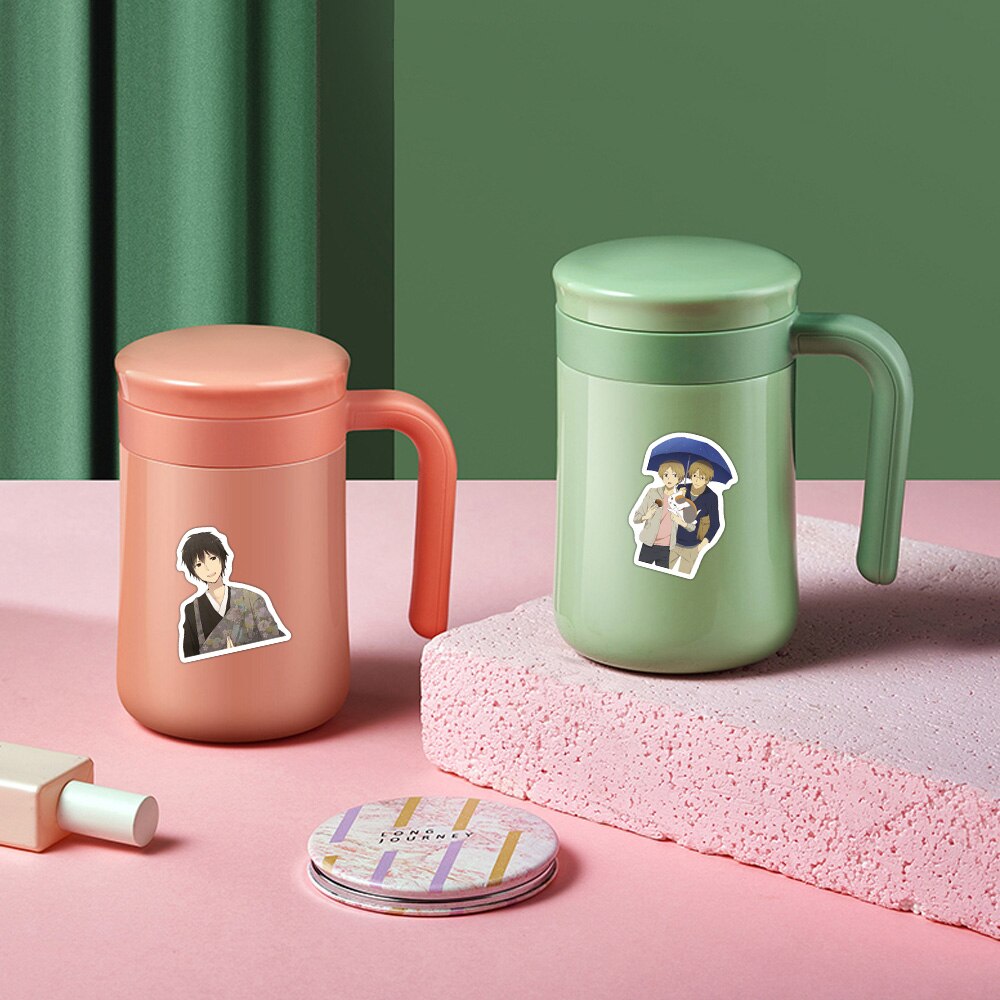 Bộ 10/25/50 miếng dán trang trí hình Anime Natsume Yuujinchou bằng pvc chống thấm nước