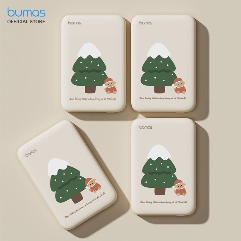 Sạc Dự Phòng Không Dây BAMAS B102 - Pin 5000mAh - Lực Hút Từ Tính Bám Dính Chắc Chắn, Ổn Định