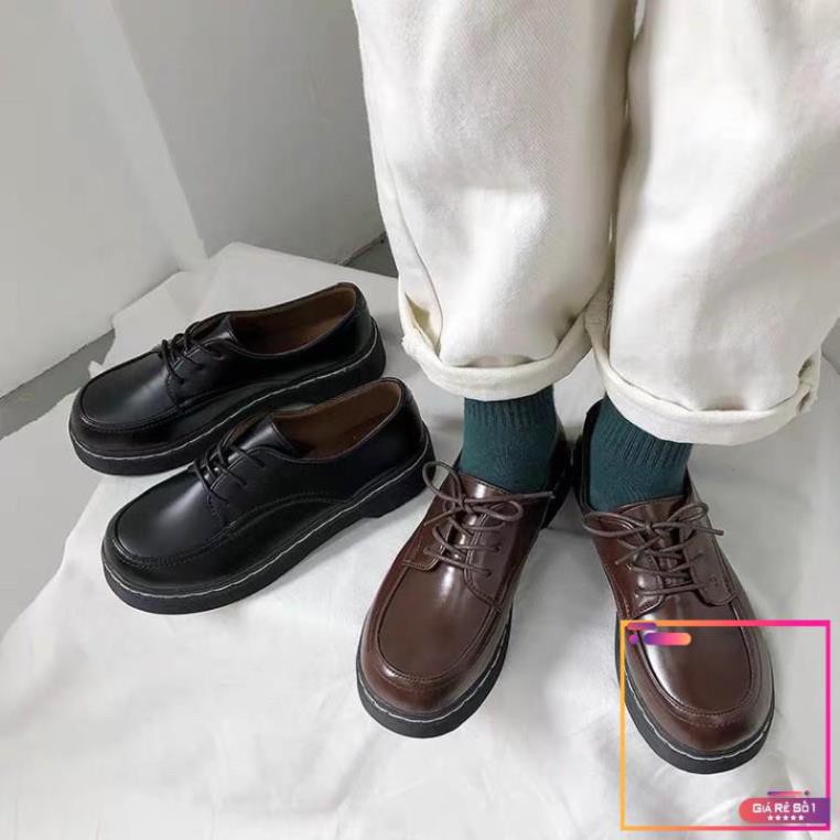 |HÌNH THẬT - HÀNG LOẠI 1| Giày nữ/ Giày oxford da trơn buộc dây đế bằng cao 3cm (4 ảnh cuối hình thật) -v01 | BigBuy360 - bigbuy360.vn