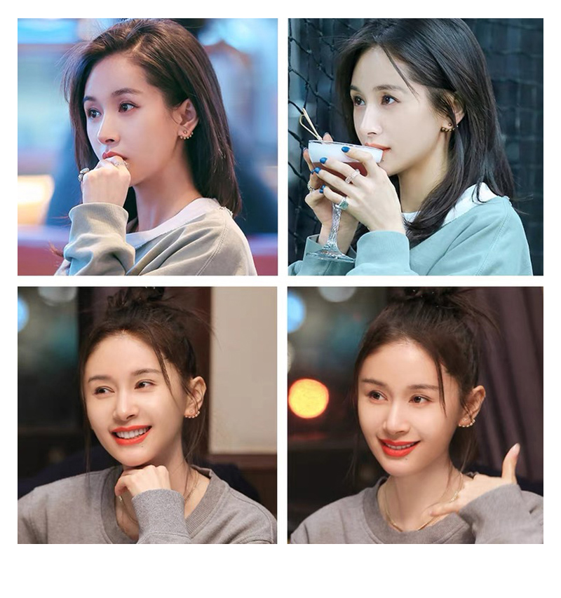 Khuyên tai hình hạt đậu tròn duyên dáng hợp thời trang dành cho nữ 2023