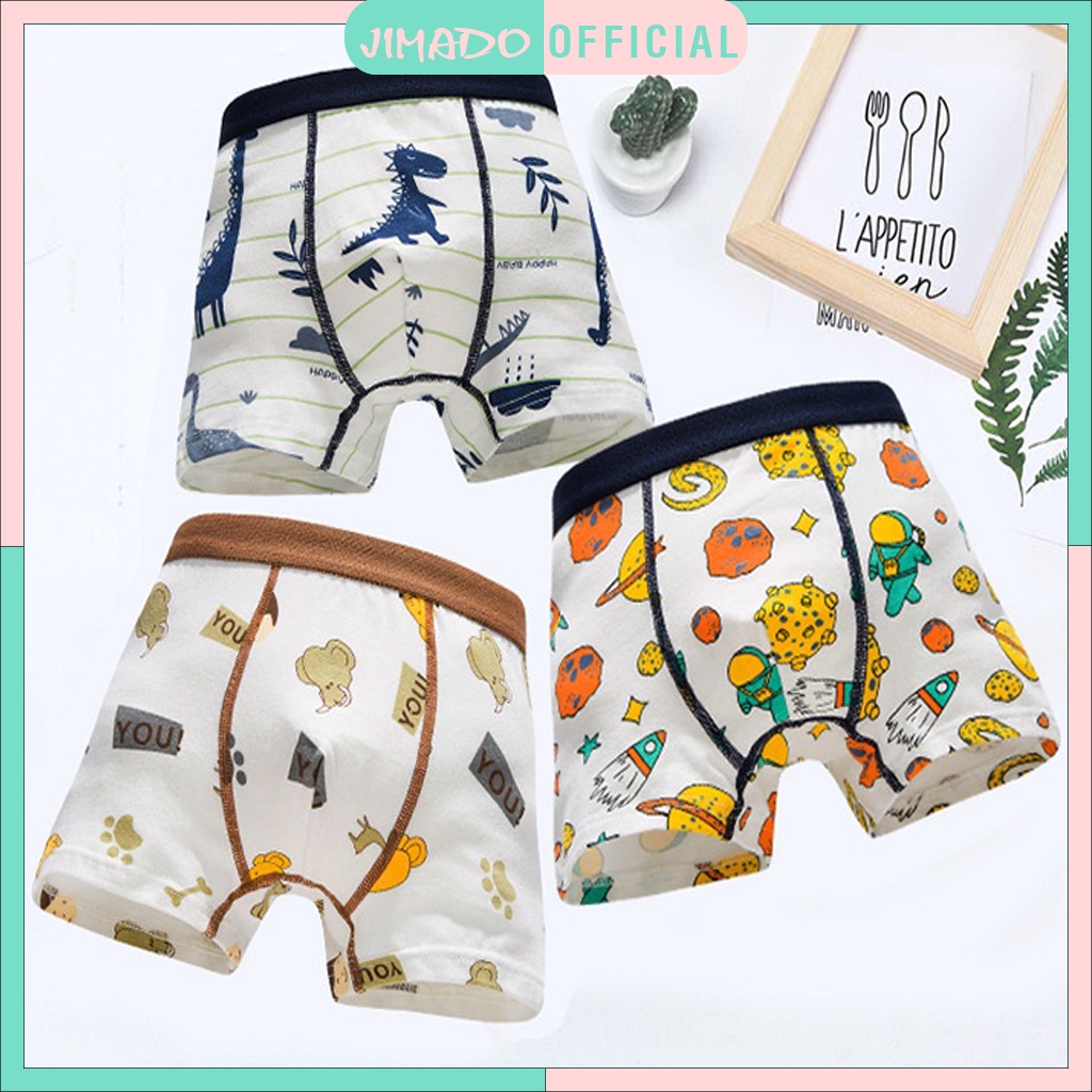 Quần lót đùi bé trai combo 4 quần sịp đẹp cho bé từ 9-43kg JIMADO L2.002.KLS