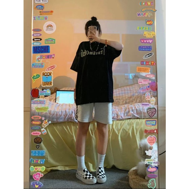 Bộ Thun Cộc Tay TPY Unisex [FREESHIP] Set đồ quần sooc đùi kèm áo phông form rộng tay lỡ vintage 3158 hàn quốc